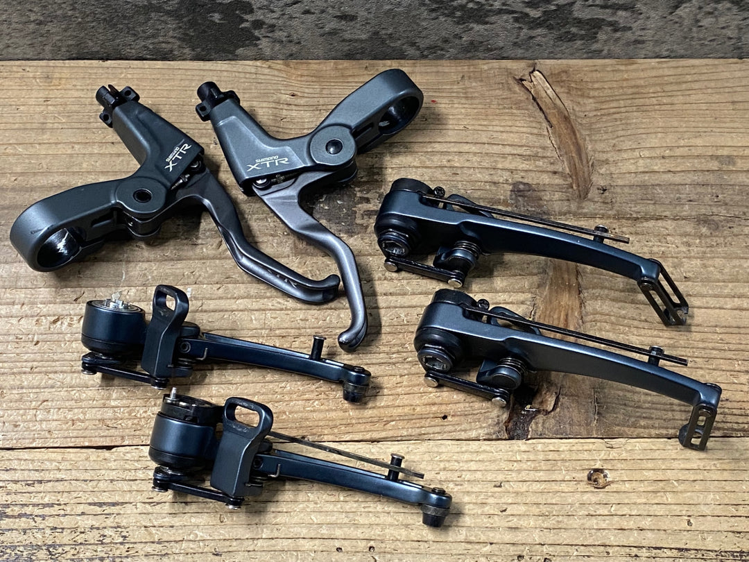 JK485 シマノ SHIMANO XTR BL-M950 BR-M951 ブレーキレバー左右セット Vブレーキ 前後セット シューなし