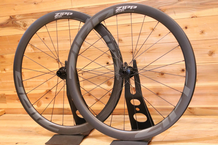 未走行品！ ジップ ZIPP 303S DISC シマノ 11S/12S 23㎜ フックレス カーボン チューブレス ロードバイク ホイールセット 【広島店】