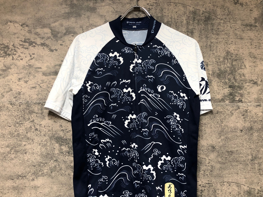 JW273 パールイズミ PEARL iZUMi 半袖 サイクルジャージ ネイビー 白 L