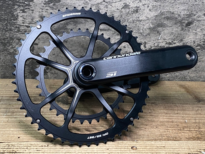 JP327 キャノンデール Cannondale ホログラム HOLLOWGRAM Si クランクセット 52/36T 165mm チェーンリング割れ ジャンク