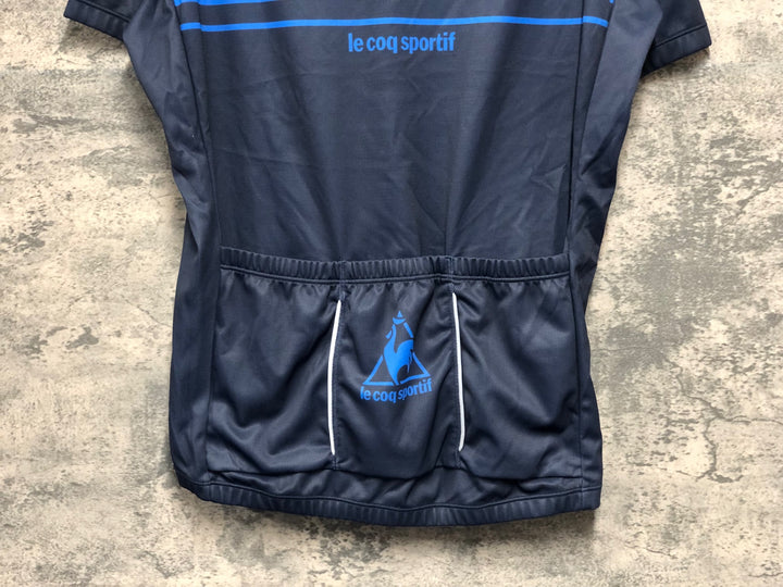 KK453 ルコックスポルティフ le coq sportif 半袖 サイクルジャージ 紺 O