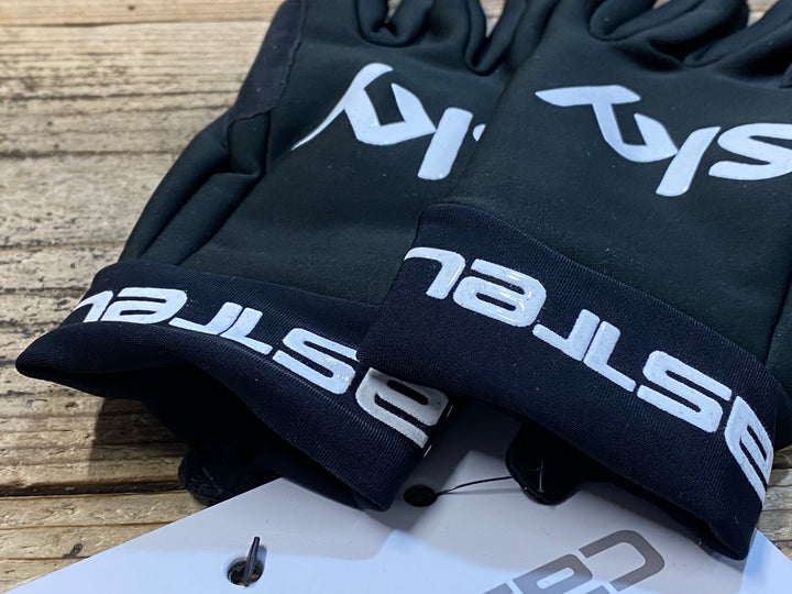 JY834 カステリ CASTELLI SCALDA GLOVE 長指 グローブ 黒 S 裏起毛 TEAM Sky