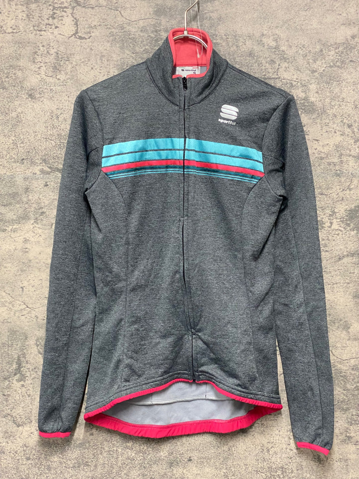 KF867 スポーツフル sportful 長袖 サイクルジャージ グレー S 裏起毛
