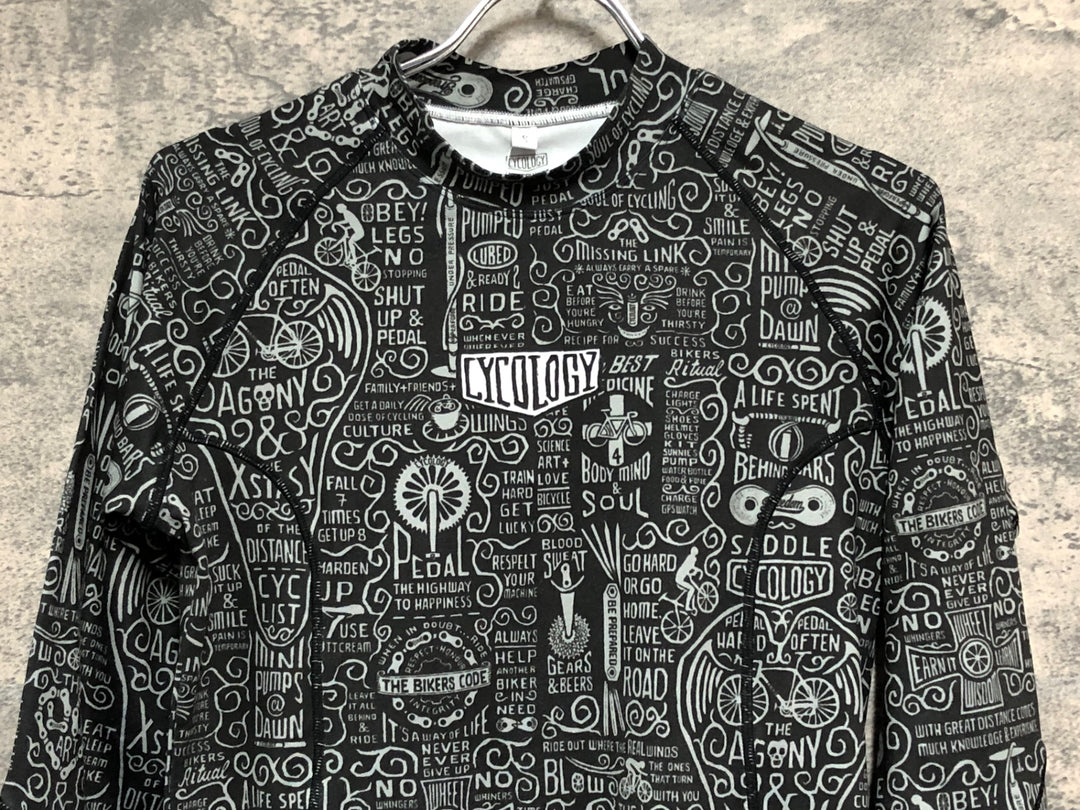 KE105 サイコロジー CYCOLOGY PERFORMANCE LONG SLEEVE BASEKATER 長袖 ベースレイヤー 黒 S 裏起毛