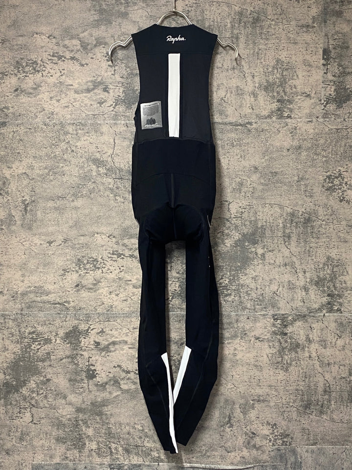 JX642 ラファ Rapha SOUPLESSE SHADOW TIGHTS ビブタイツ 黒 レディース S 裏起毛