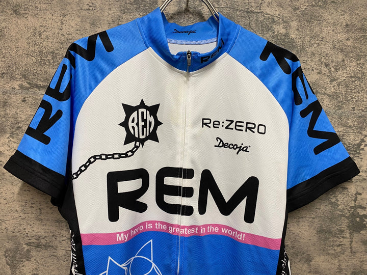 JQ009 DECOJA 半袖 サイクルジャージ 総柄 XL Re：ゼロから始める異世界生活 レム