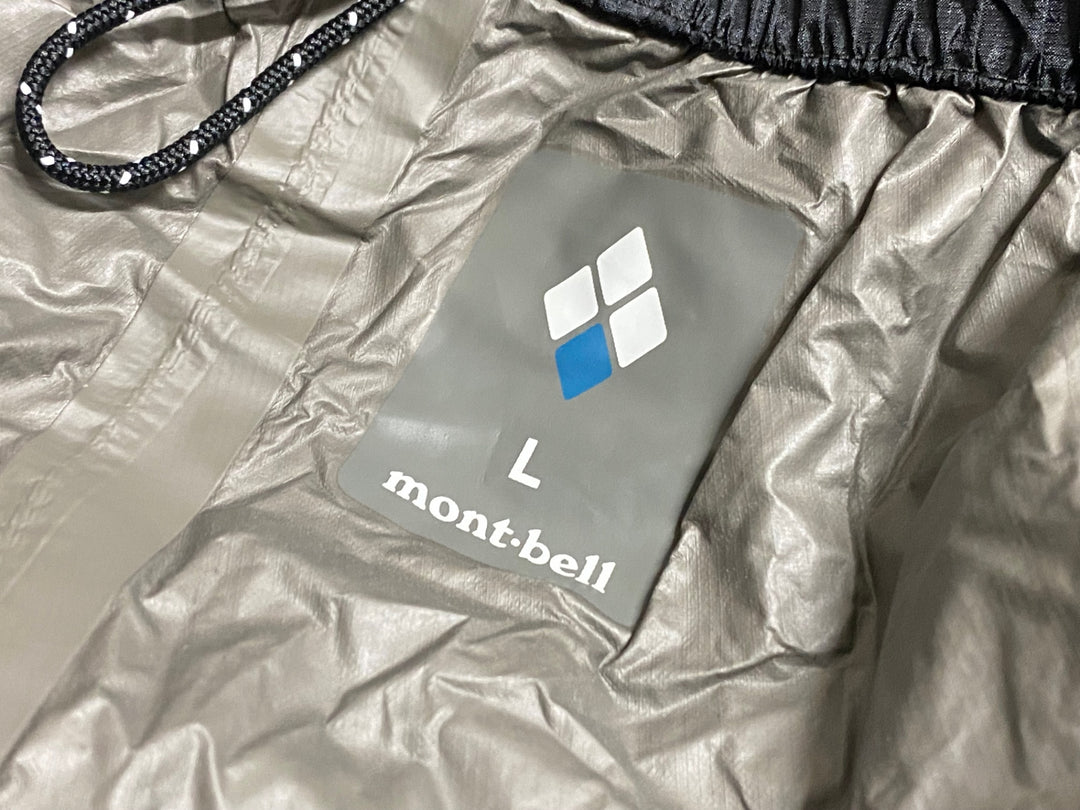 JW036 モンベル mont bell パッカブルレインパンツ 黒 L GORE TEX INFINIUM