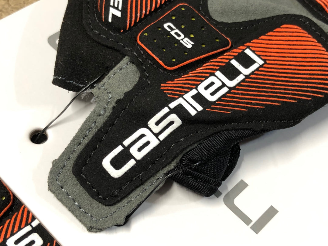 KF196 カステリ CASTELLI ARENBERG GEL LF 長指 グローブ 黒 オレンジ L