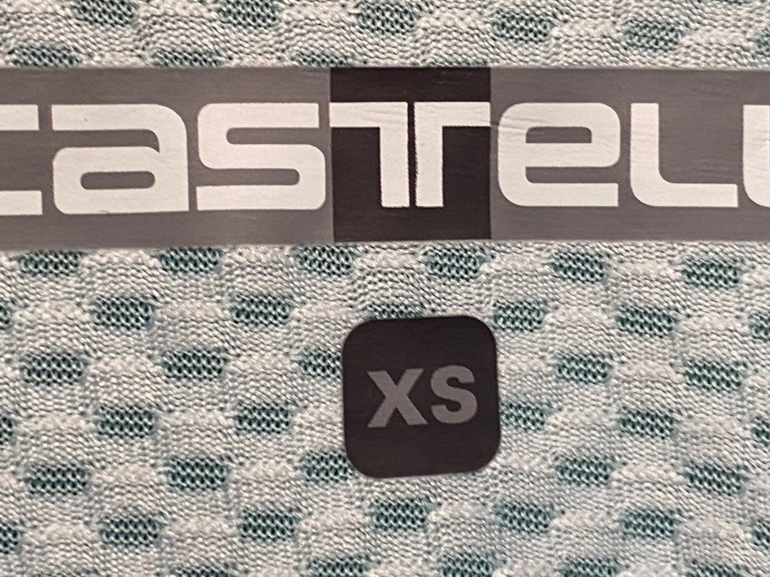 JP861 カステリ CASTELLI ロッソコルサ ROSSO CORSA 半袖 サイクルジャージ 水色 XS レディース