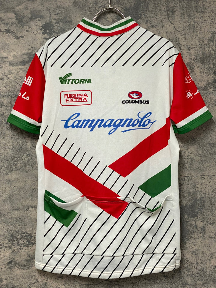 KJ353 GOLDEN TEAM 半袖 サイクルジャージ 白 CAMPAGNOLO ※サイズ不明,穴あり