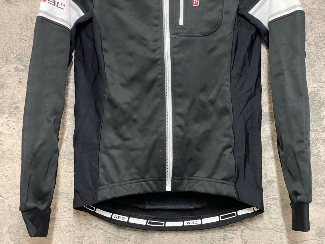 JO514 バイシクルライン BICYCLE LINE 長袖 サイクルジャージ 黒 ピンク S 裏起毛