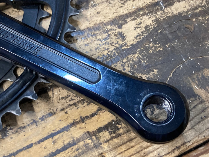 KL908 サンツァー SunTour Superbe クランクセット 52/42T 170mm ブラック ゴールド