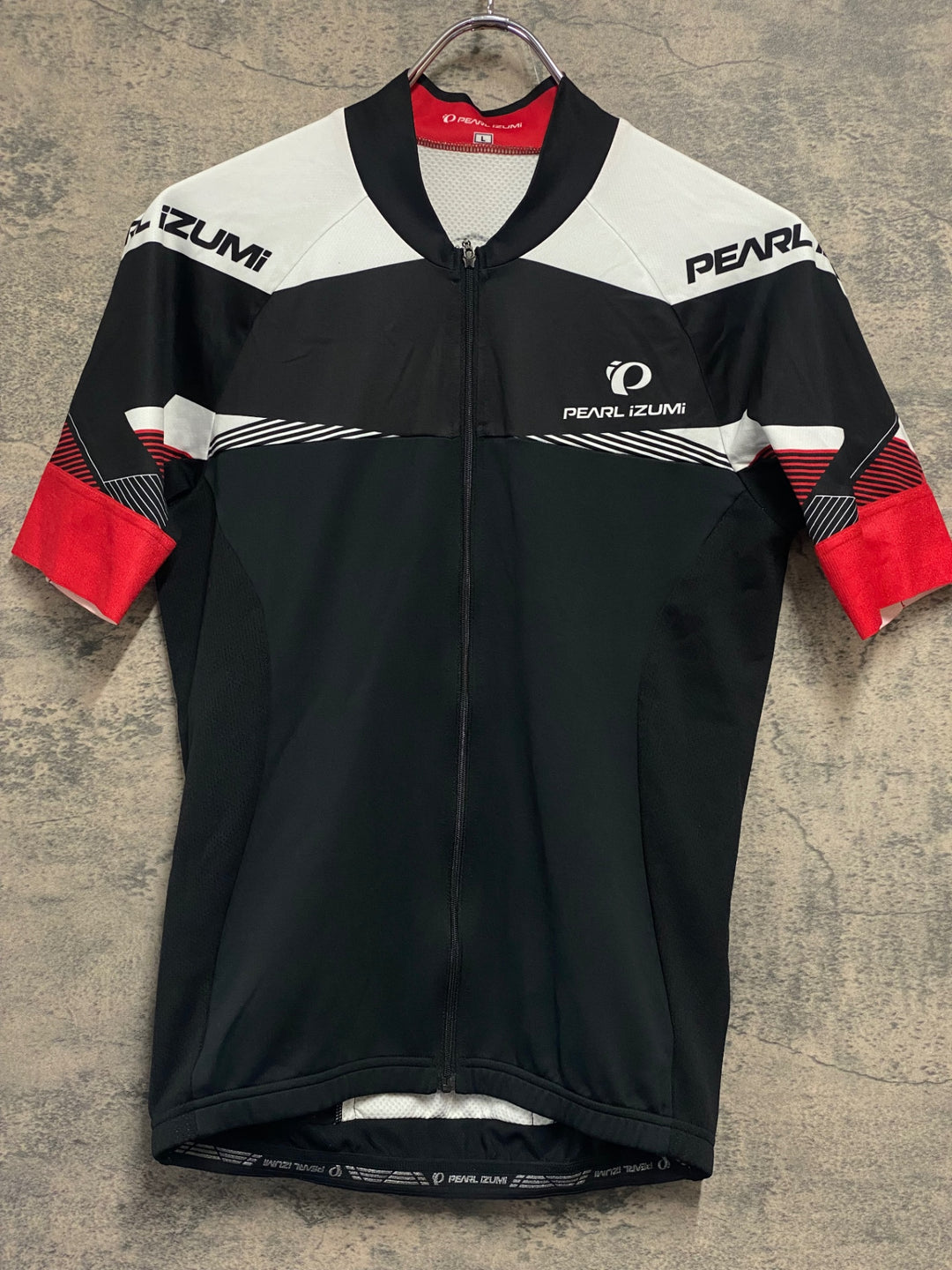 JP881 パールイズミ PEARL iZUMi 半袖サイクルジャージ 黒白赤 L