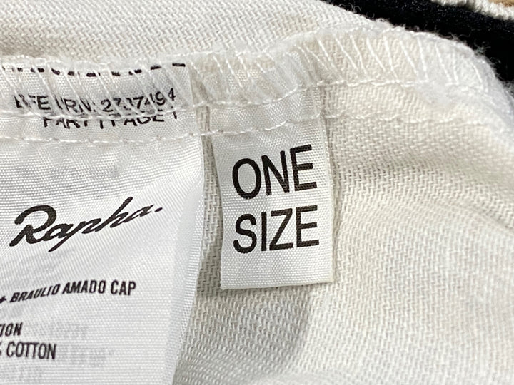 KH120 ラファ Rapha RCC + BRAULIO AMADO CAP サイクルキャップ 白 黒 ONESIZE