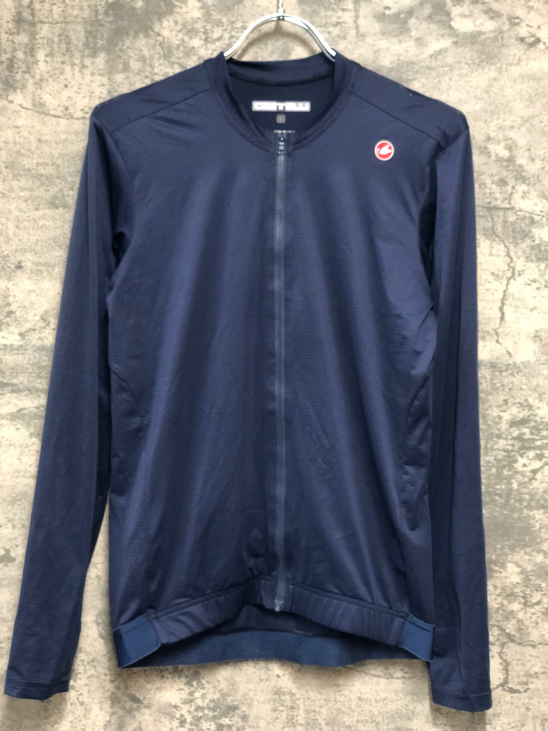 KA348 カステリ CASTELLI 長袖 サイクルジャージ 黒 L 裏起毛 ※擦れ