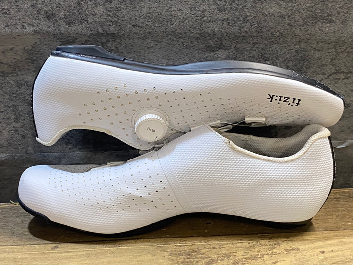 KL851 フィジーク fizik TEMPO DECOS CARBON WIDE SHOES ビンディングシューズ 白 BOA 3穴 EU42.5