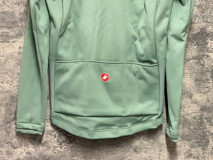KP314 カステリ CASTELLI POLARTEC AirCore 長袖 サイクルジャケット ライトグリーン L 裏起毛