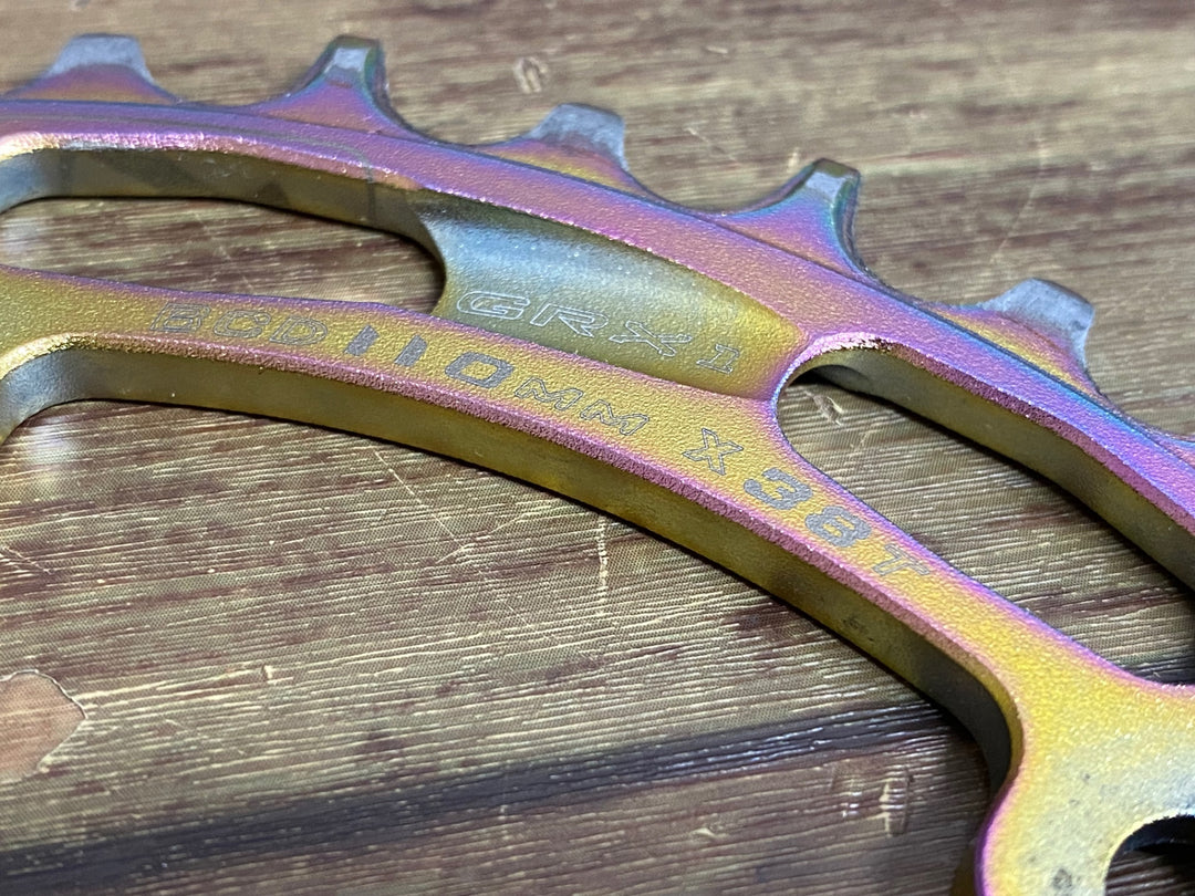 JU747 リデア RIDEA POWERRING GRX1 チェーンリング オイルスリック 38T BCD110