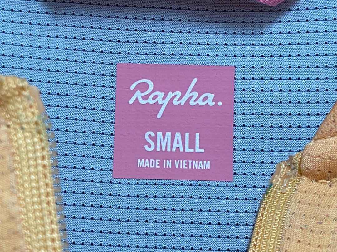 KC385 ラファ Rapha S/H CLASSIC FLYWEIGHT JERSEY 半袖 サイクルジャージ オレンジ 総柄 レディース S