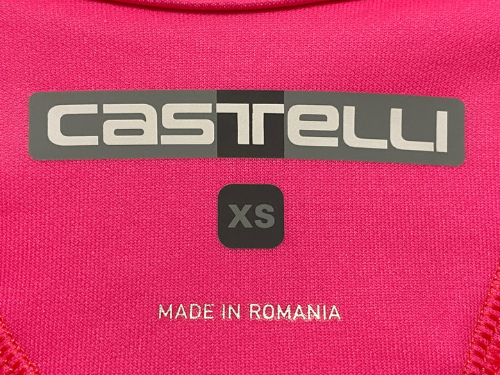 JN496 カステリ CASTELLI 長袖 サイクルジャージ ピンク XS 裏起毛