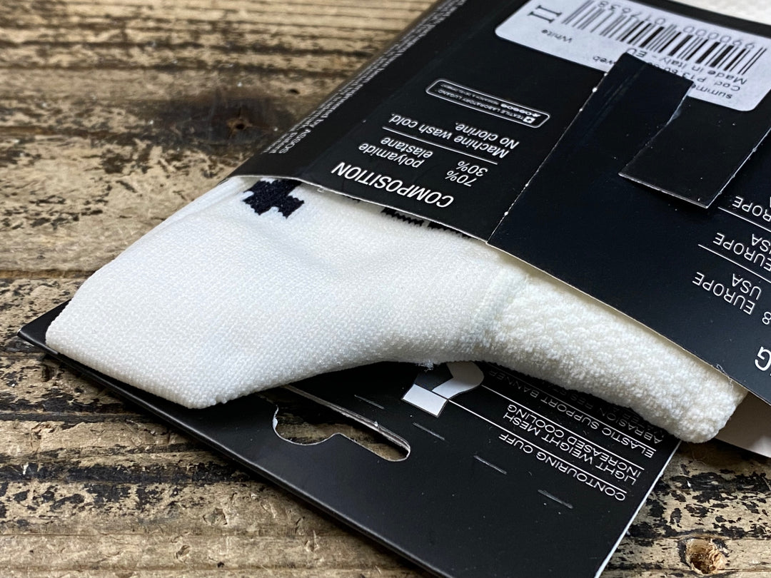 JQ201 アソス assos summerSocks skinweb サイクルソックス 白 2