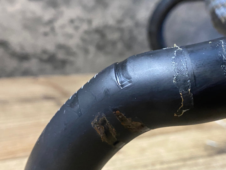 KG755 イーストン EASTON EC90 SLX3 カーボン ドロップハンドル Φ31.8 C-Cエンド420mm ※クランプ部凹み大、クラックのためジャンク