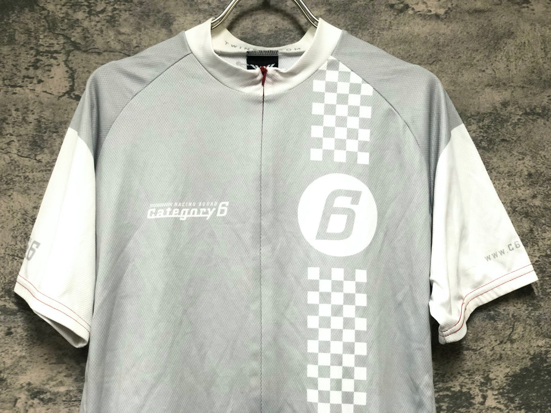 KL256 ツインシックス TWINSIX 半袖 サイクルジャージ 白 グレー L