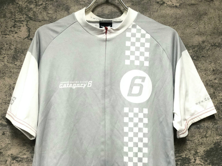 KL256 ツインシックス TWINSIX 半袖 サイクルジャージ 白 グレー L