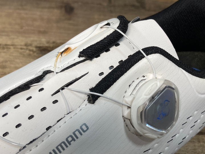 JV657 シマノ SHIMANO RP5 SH-PR501-S W ビンディングシューズ 白 EU43 ※汚れ