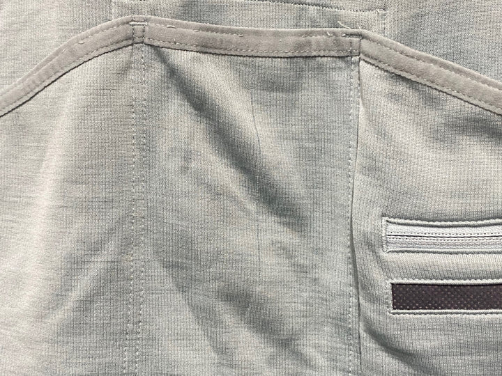 KB261 ラファ Rapha LONG SLEEVE CLUB JERSEY 長袖 サイクルジャージ グレー 水色 S ※擦れ