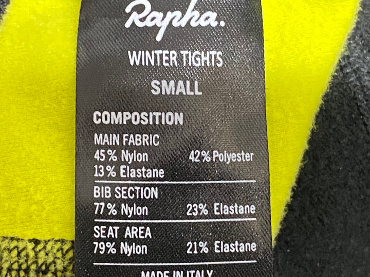JM832 ラファ Rapha WINTER TIGHTS ビブタイツ パッド無し 黒 S 裏起毛
