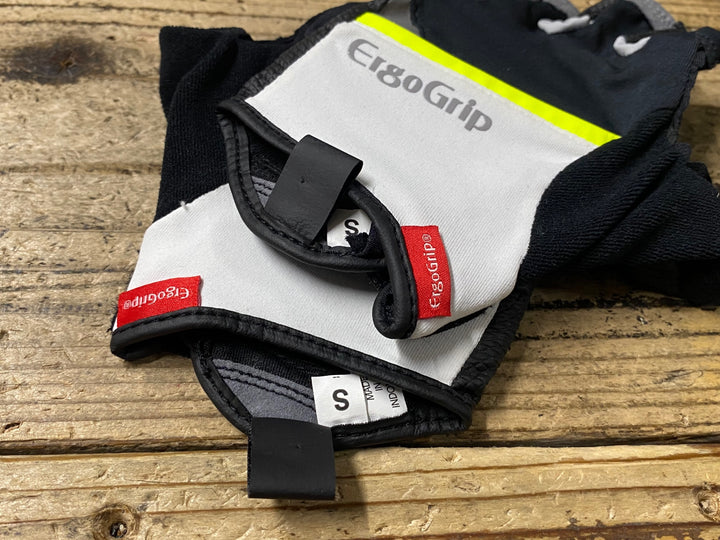 KJ436 エルゴグリップ ErgoGrip 指切りグローブ 黒 白 S