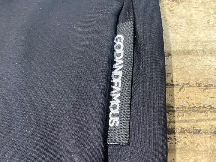 JV315 GOD AND FAMOUS レッグウォーマー 黒 XL 裏起毛