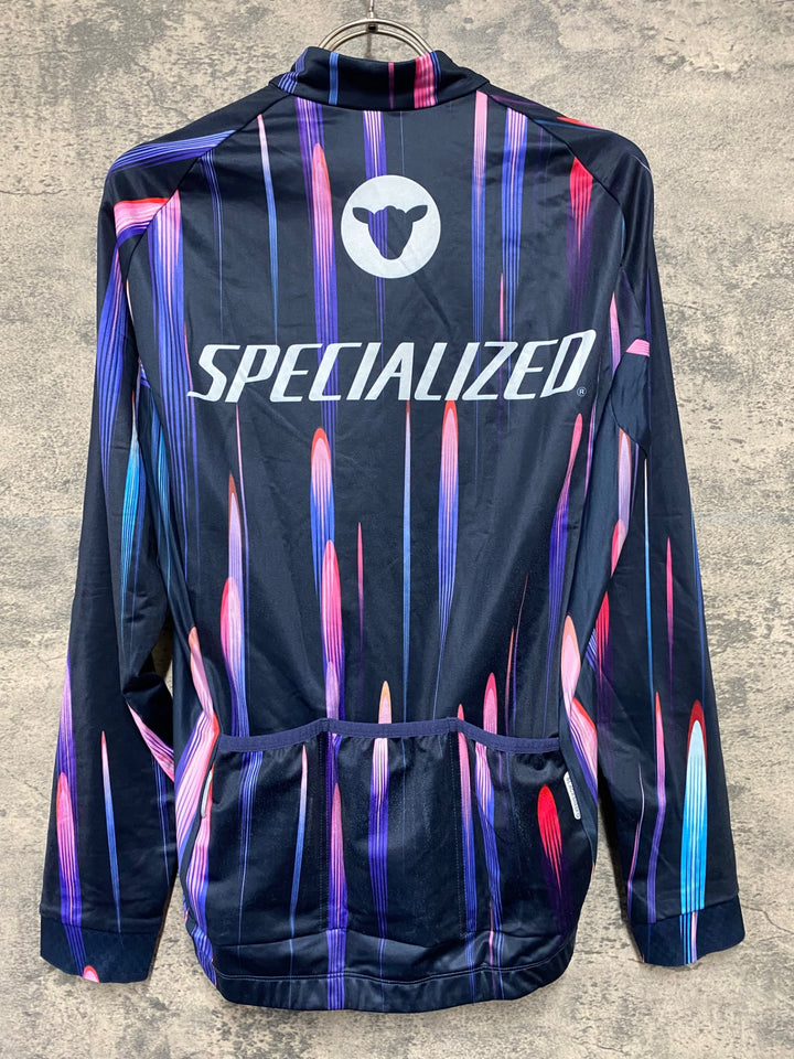 JJ750 ブラックシープ BLACKSHEEP スペシャライズド 長袖 サイクルジャージ 総柄 紺 S