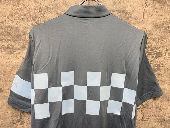 KA057 ラファ Rapha CHECK JERSEY 半袖 サイクルジャージ ブルーグレー L