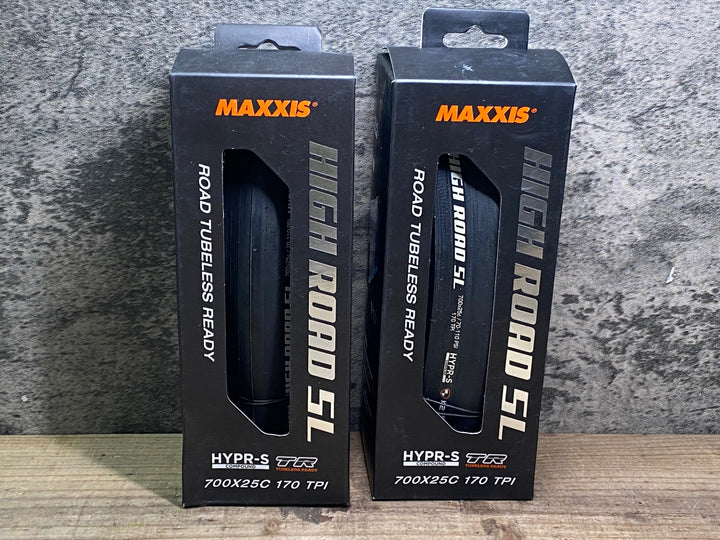 JN784 マキシス MAXXIS HIGH ROAD SL タイヤ 700x25C チューブレスレディ 2本セット 未使用