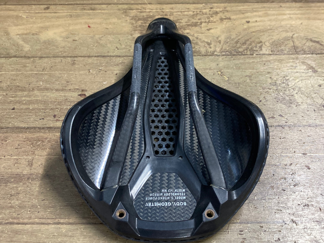 KR470 スペシャライズド SPECIALIZED S-WORKS POWER MIRROR サドル 143mm カーボンレール