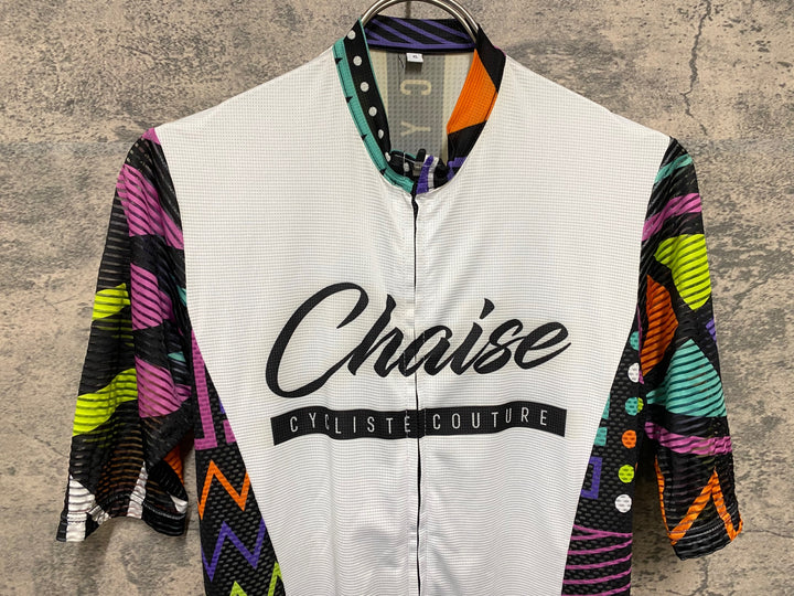 KB866 Chaise Cycliste Couture 半袖 サイクルジャージ S 白