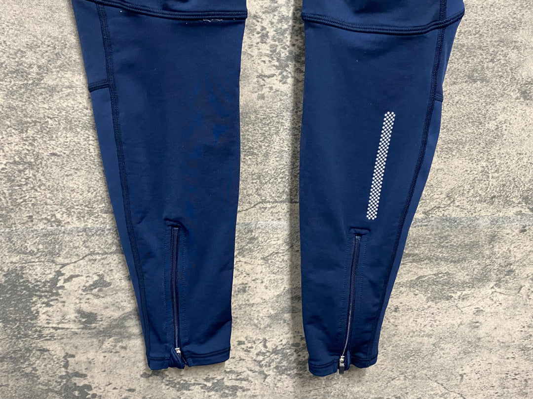 JT499 ルコックスポルティフ le coq sportif レーサータイツ 紺 M 裏起毛
