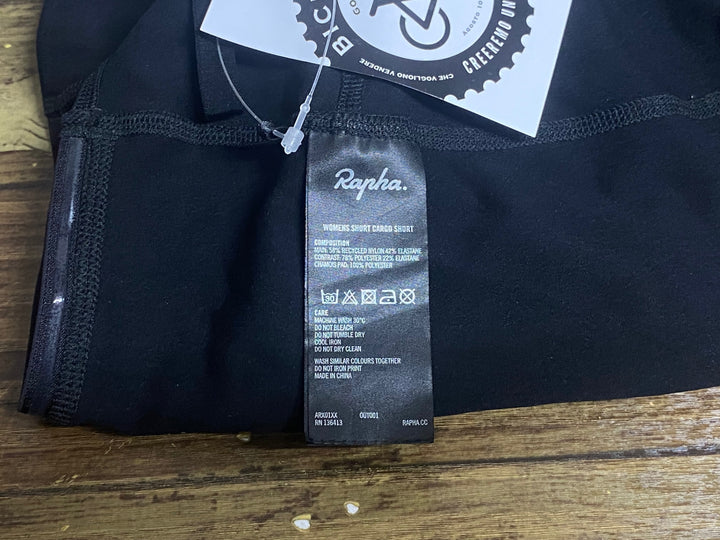 KM147 ラファ Rapha WOMEN'S SHORT CARGO SHORTS ビブショーツ 黒 M ※穴あき