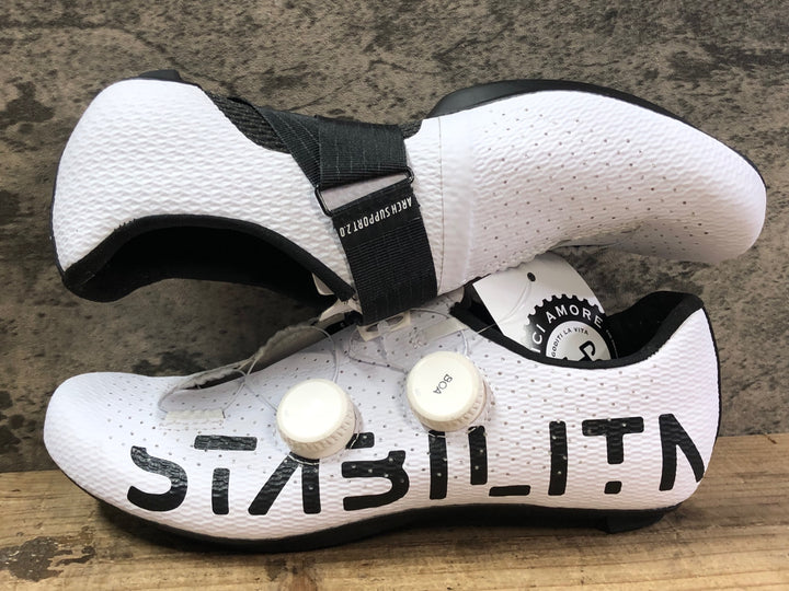 JP052 フィジーク fizik ベント VENTO STABILITA CARBON SHOES ビンディングシューズ 3穴 BOA 白 EU40