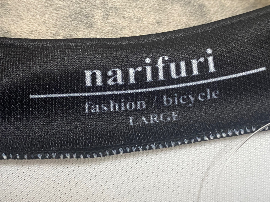 JY667 ナリフリ narifuri NFKS-01 半袖 サイドジップ サイクルジャージ 白 L