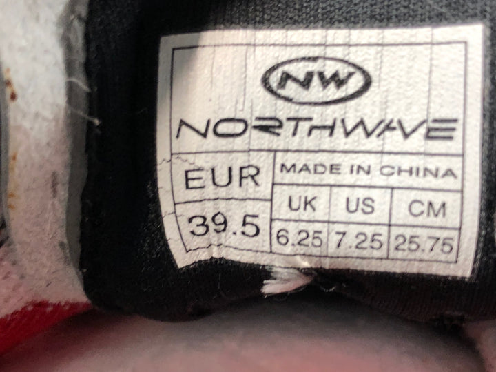 JR545 ノースウェーブ NORTHWAVE AERLITE 3 shoes ビンディングシューズ 黒赤白 EU39 1/2