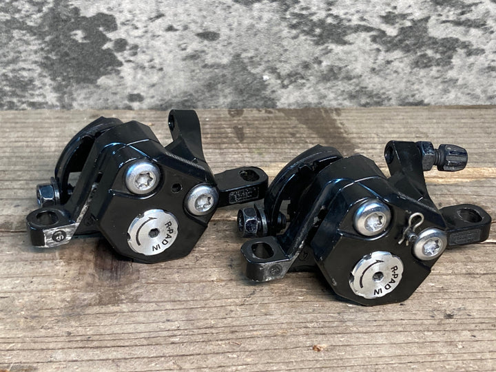 JC576 シマノ SHIMANO BR-R317 機械式 ディスクブレーキ キャリパー 前後セット ※アジャスタ欠品