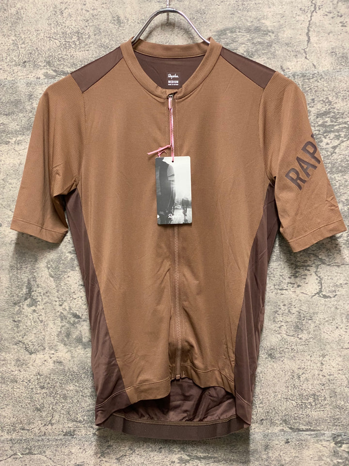 KP871 ラファ Rapha PRO TEAM TRAINING JERSEY 半袖 サイクルジャージ 茶 M