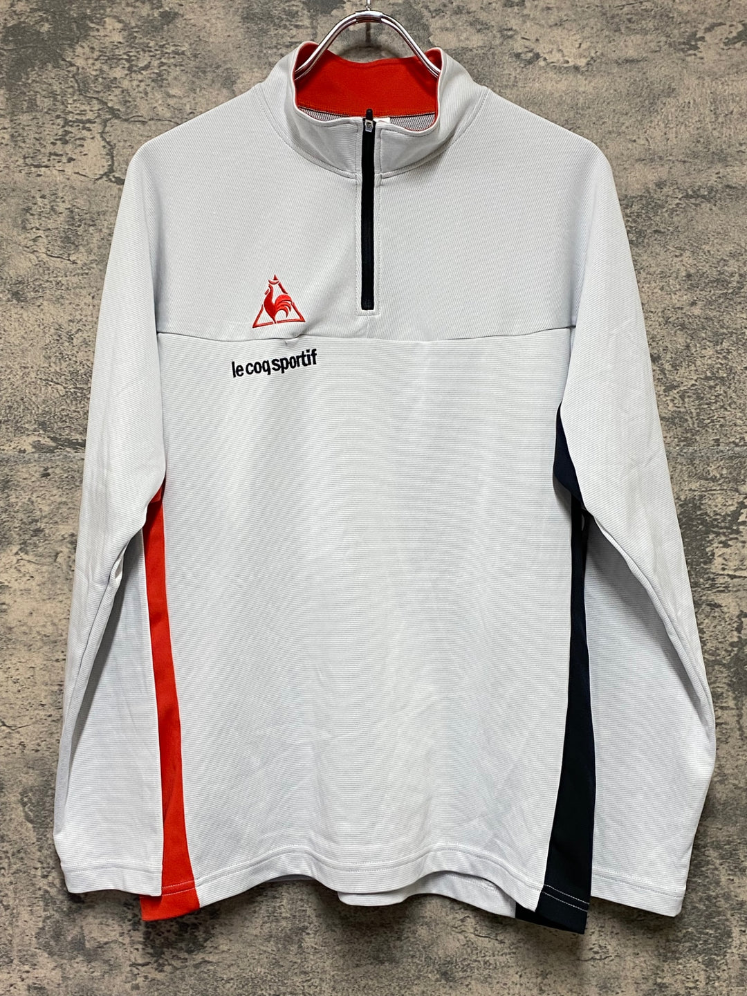 KN792 ルコックスポルティフ le coq sportif 長袖 サイクルジャージ グレー L