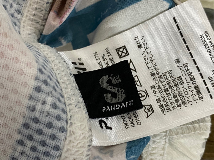 KG830 パンダーニ PANDANI 半袖 サイクルジャージ 白 総柄 S