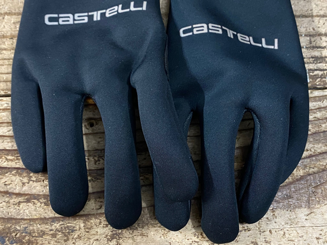 JV788 カステリ CASTELLI Perfetto 長指ウィンターグローブ 黒 ROSSOCORSA GORE WINDSTOPPER S 裏起毛