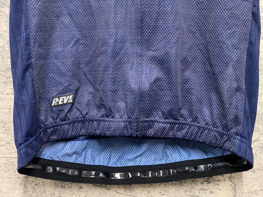 KG355 アレ ALE R-EV1 半袖 サイクルジャージ 紺 S