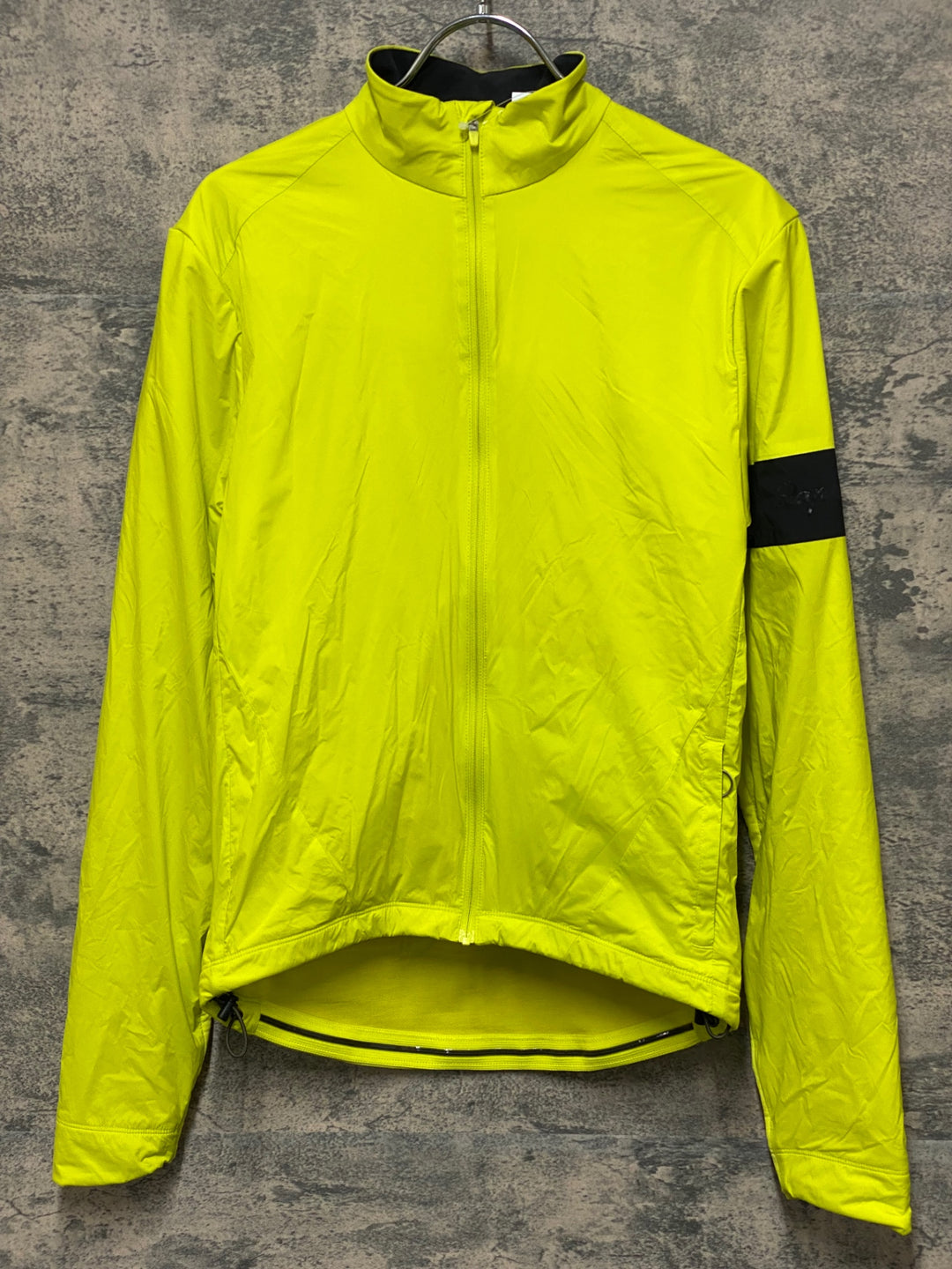 JQ781 ラファ Rapha WINDBLOCK WINTER JERSEY 長袖 サイクルジャージ 黄 S 裏起毛